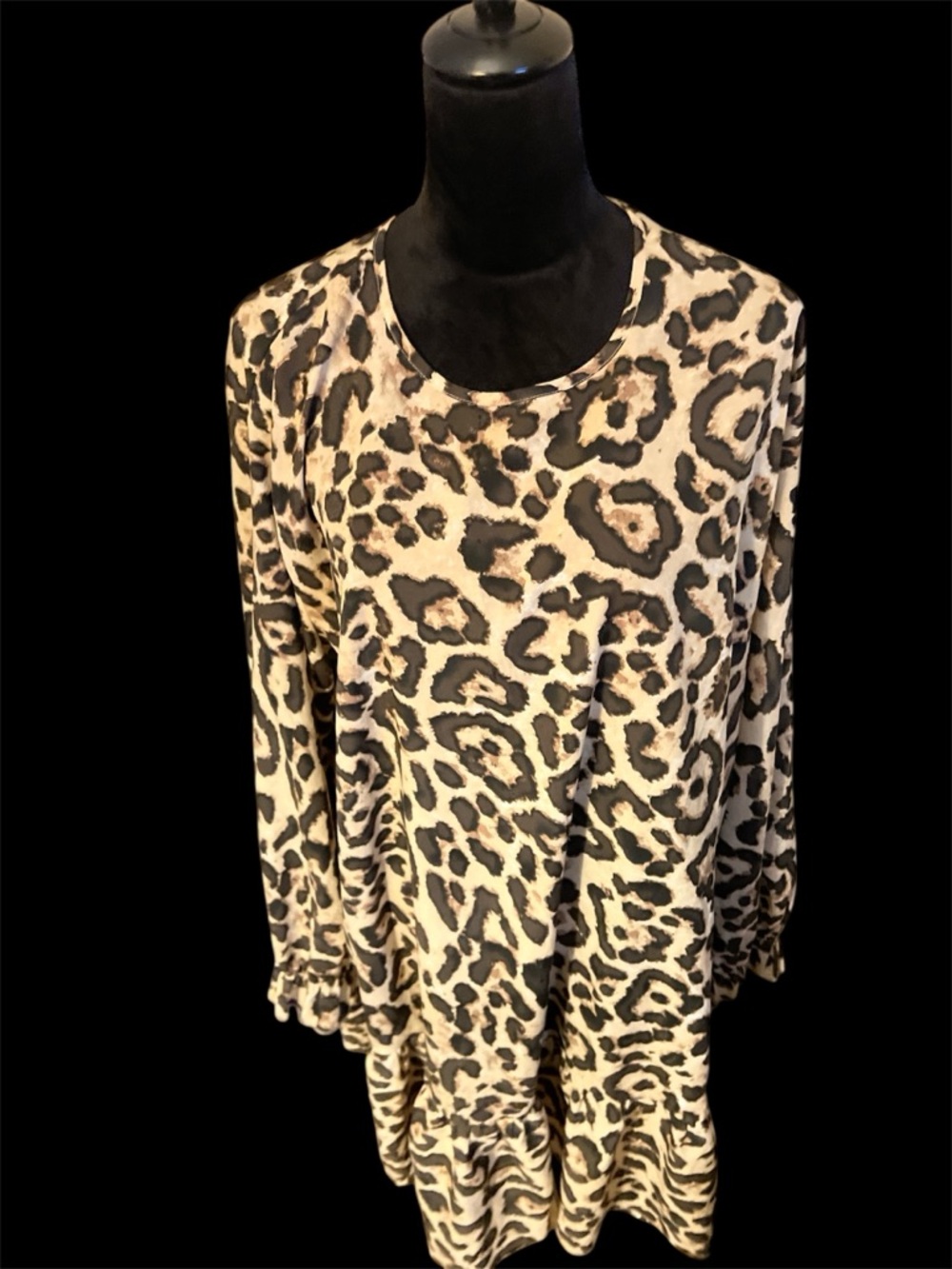 SHEIN plus size Leopard Print ruffle dress size 4X